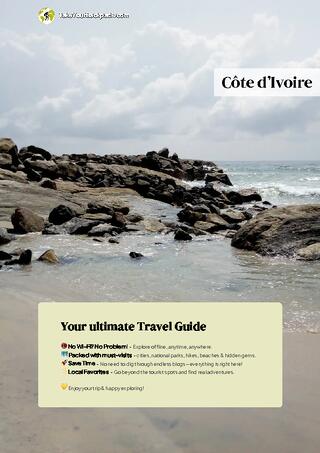 example page 0 from our offline Travel Guide for Côte d’Ivoire